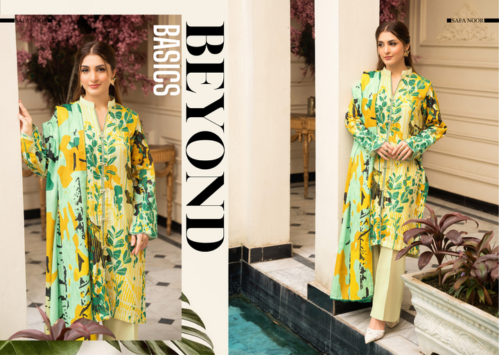 Safa Noor Unstitched Khaddar 3-Piece - SN003