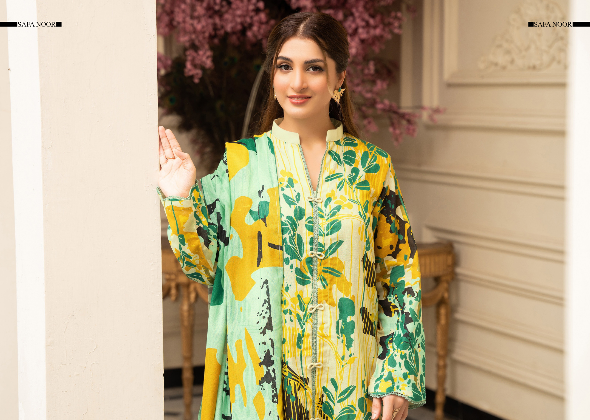 Safa Noor Unstitched Khaddar 3-Piece - SN003
