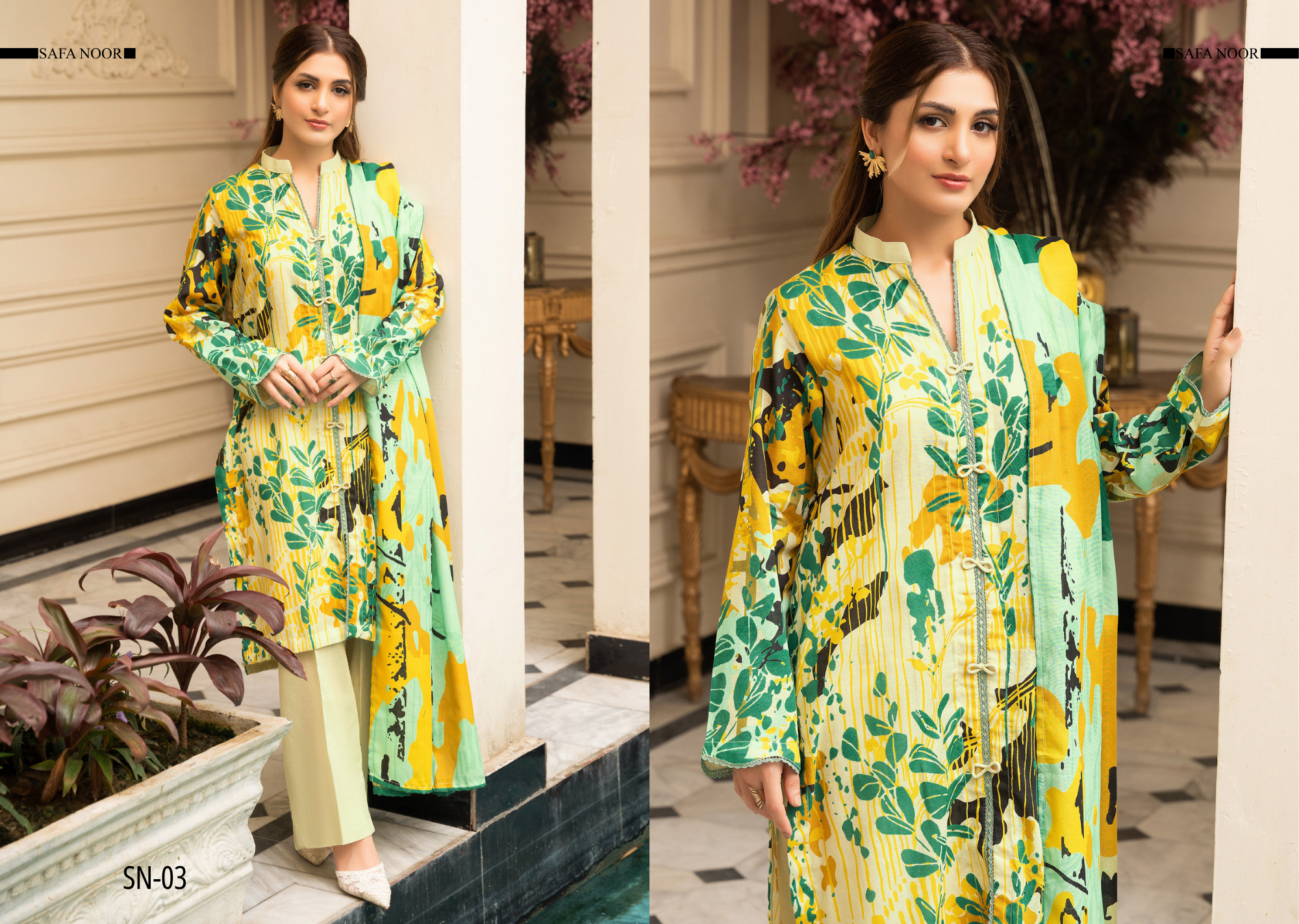 Safa Noor Unstitched Khaddar 3-Piece - SN003