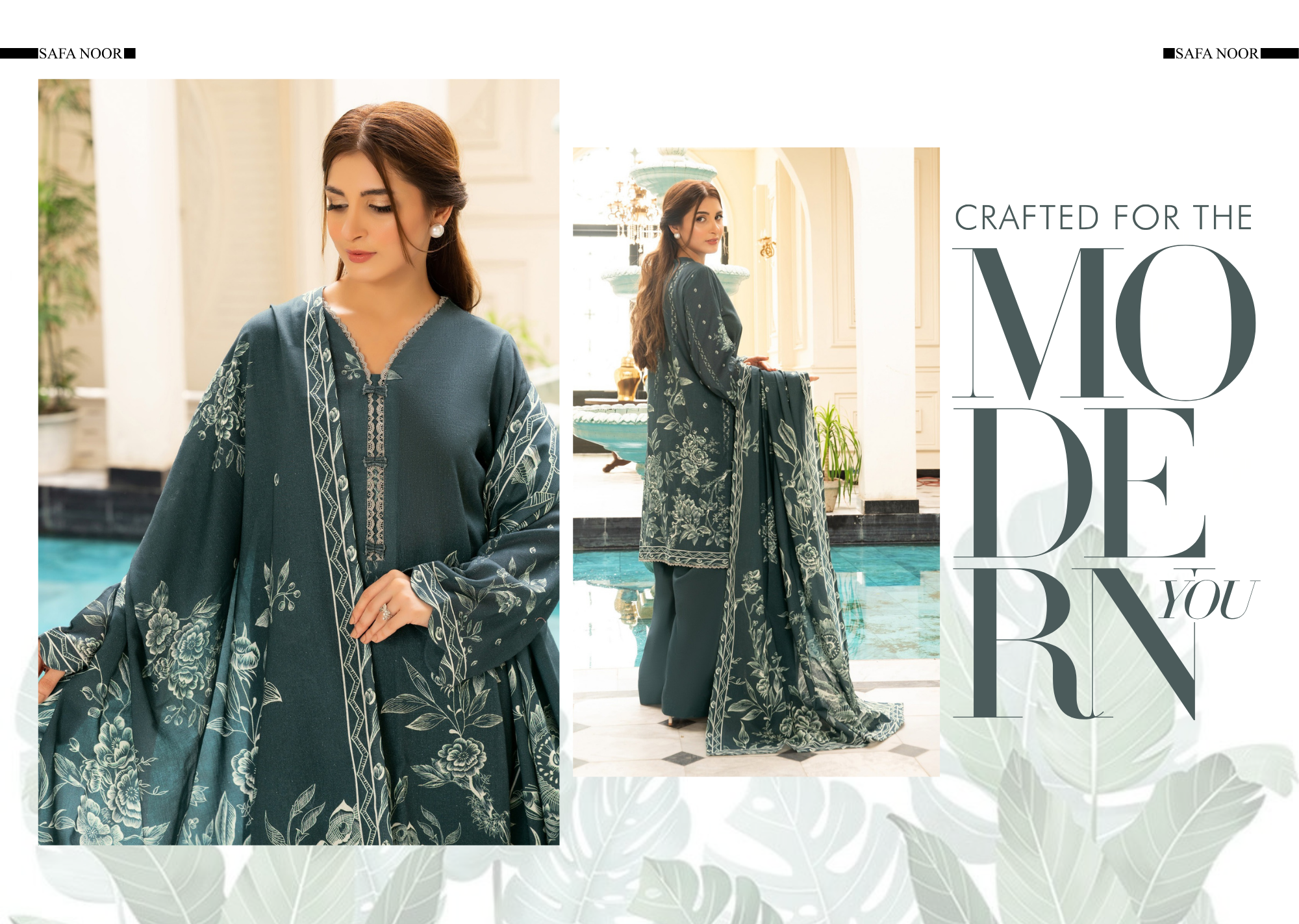 Safa Noor Unstitched Khaddar 3-Piece - SN004