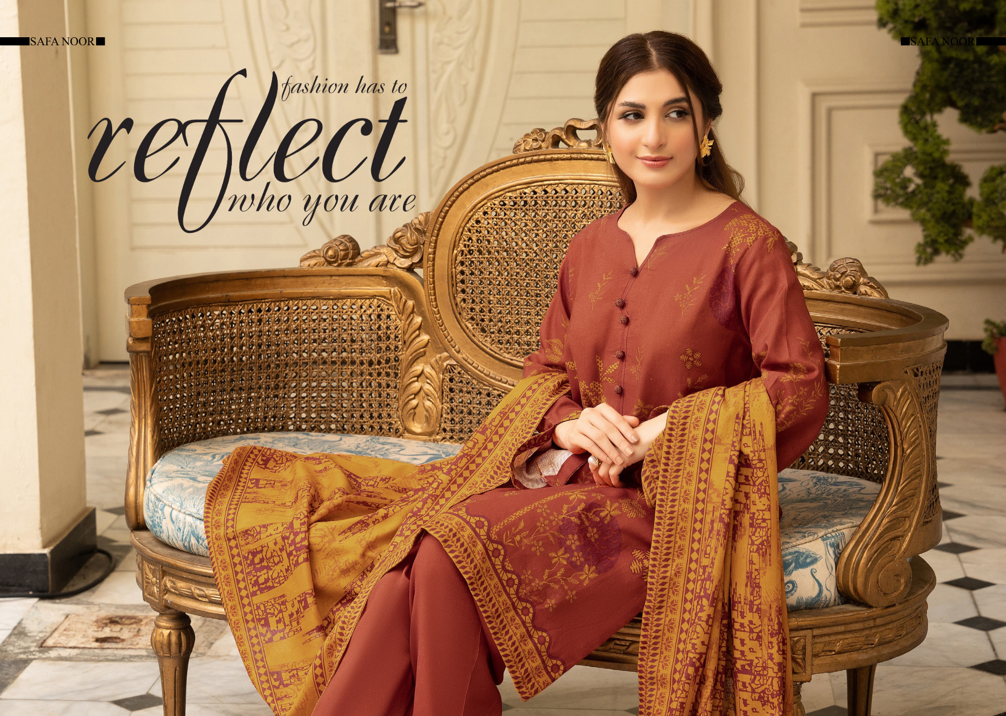 Safa Noor Unstitched Khaddar 3-Piece - SN005