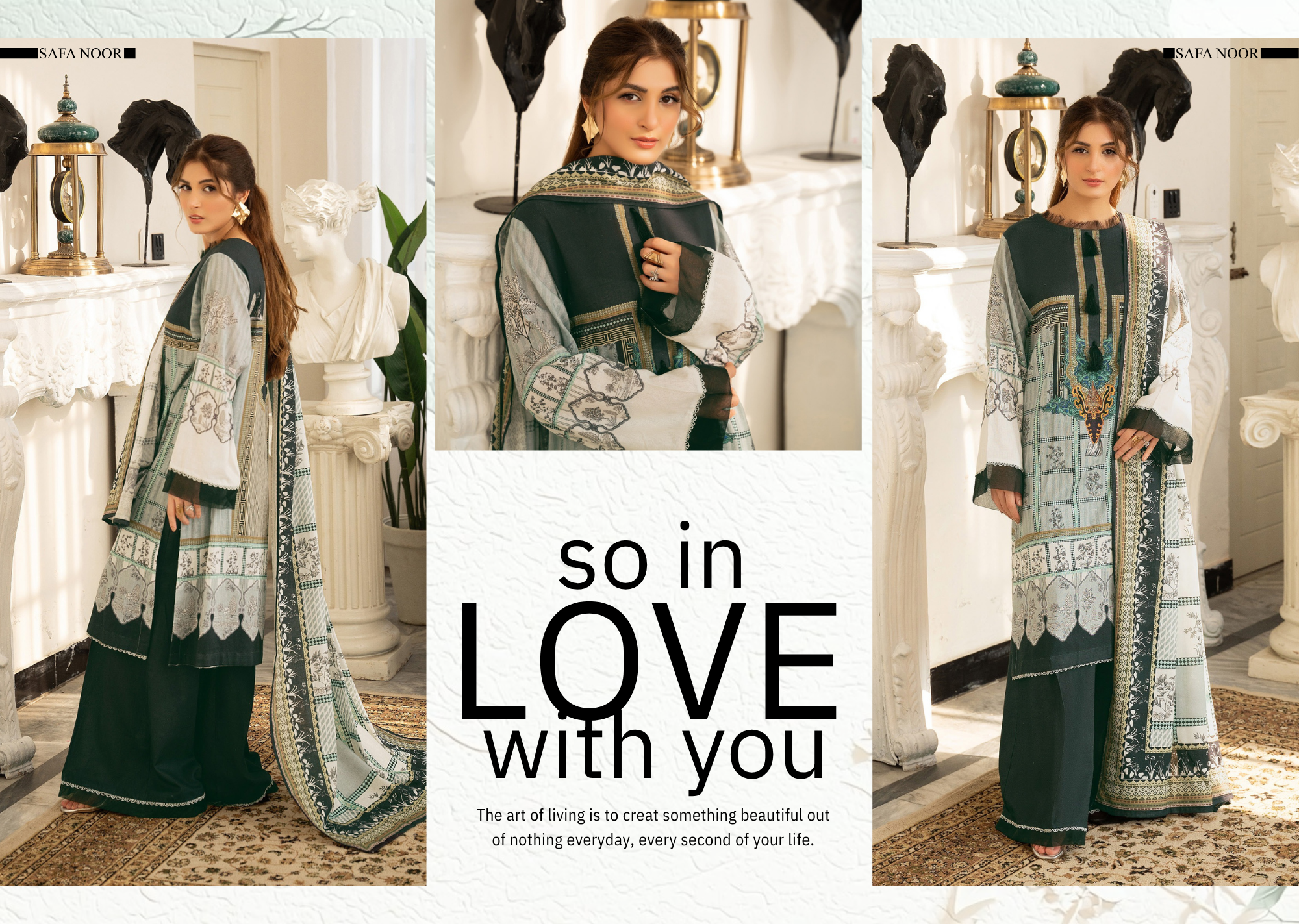 Safa Noor Unstitched Khaddar 3-Piece - SN008