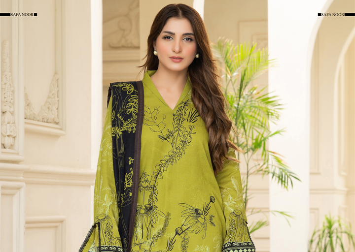 Safa Noor Unstitched Khaddar 3-Piece - SN009