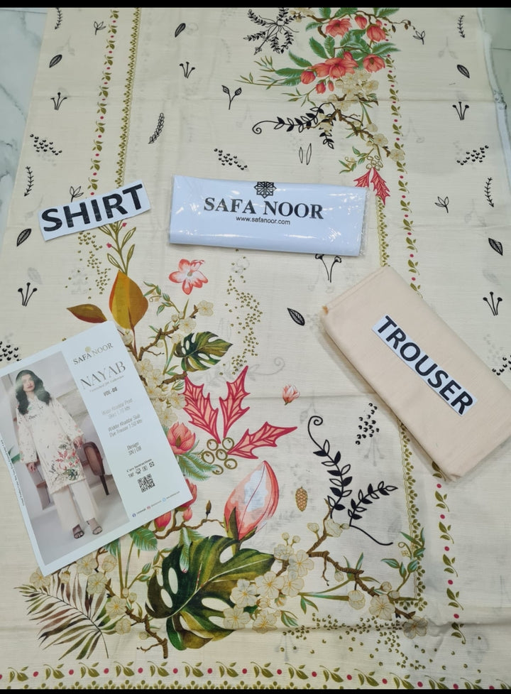 Safa Noor Brand printed Khaddar 2ps.. S4