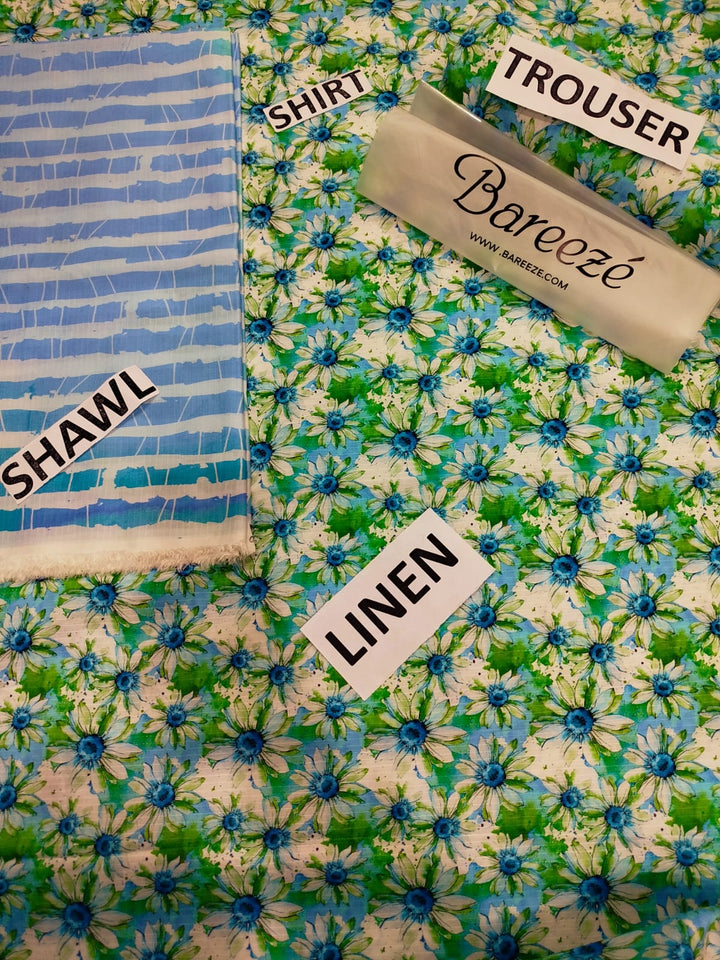 Bareeze Brand Printed Linen Doriya 3ps.. S2