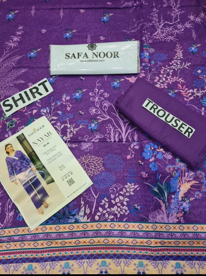 Safa Noor Brand Printed Khaddar 2ps.. S5