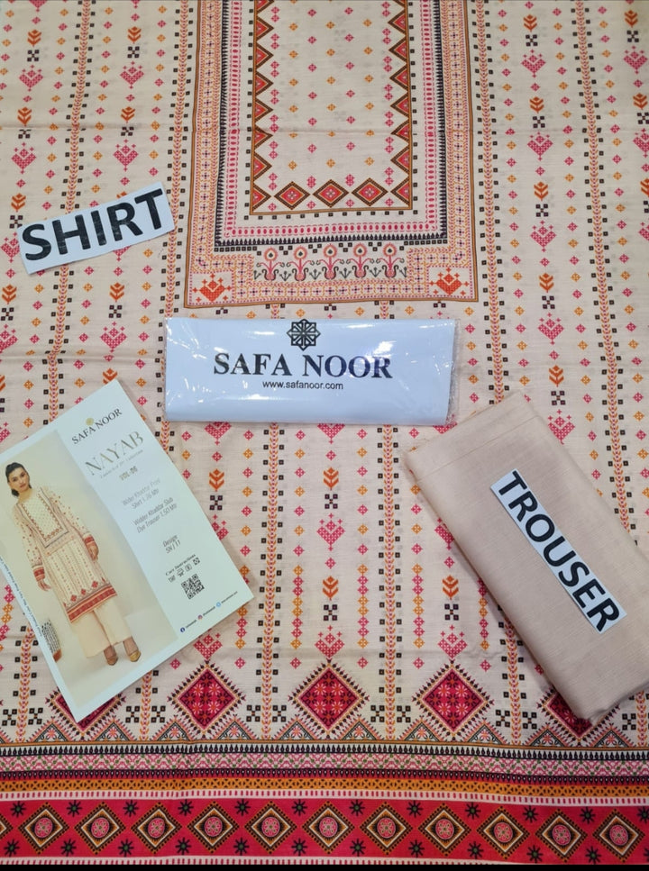 Safa Noor Brand Printed Khaddar 2ps.. S7