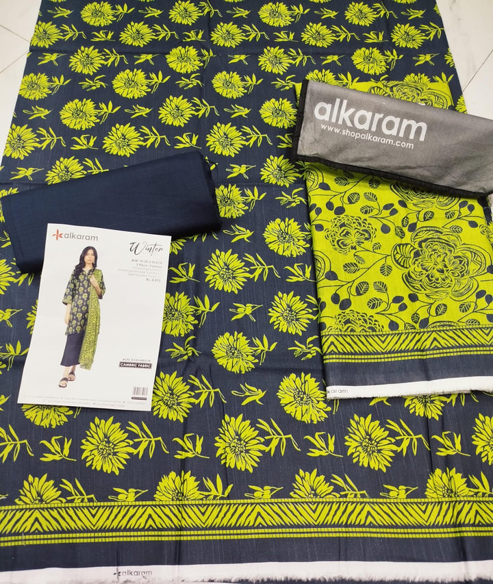 AlKaram Brand Printed Khaddar 3ps - S2