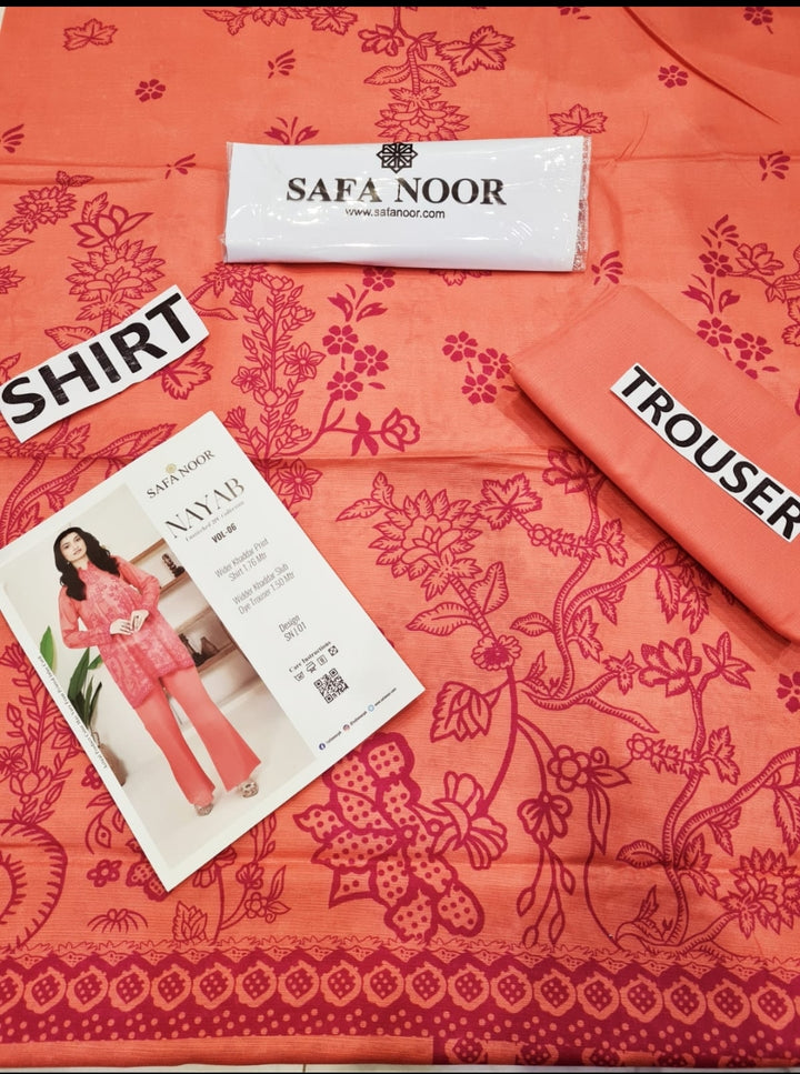 Safa Noor Brand Printed Khaddar 2ps.. S11