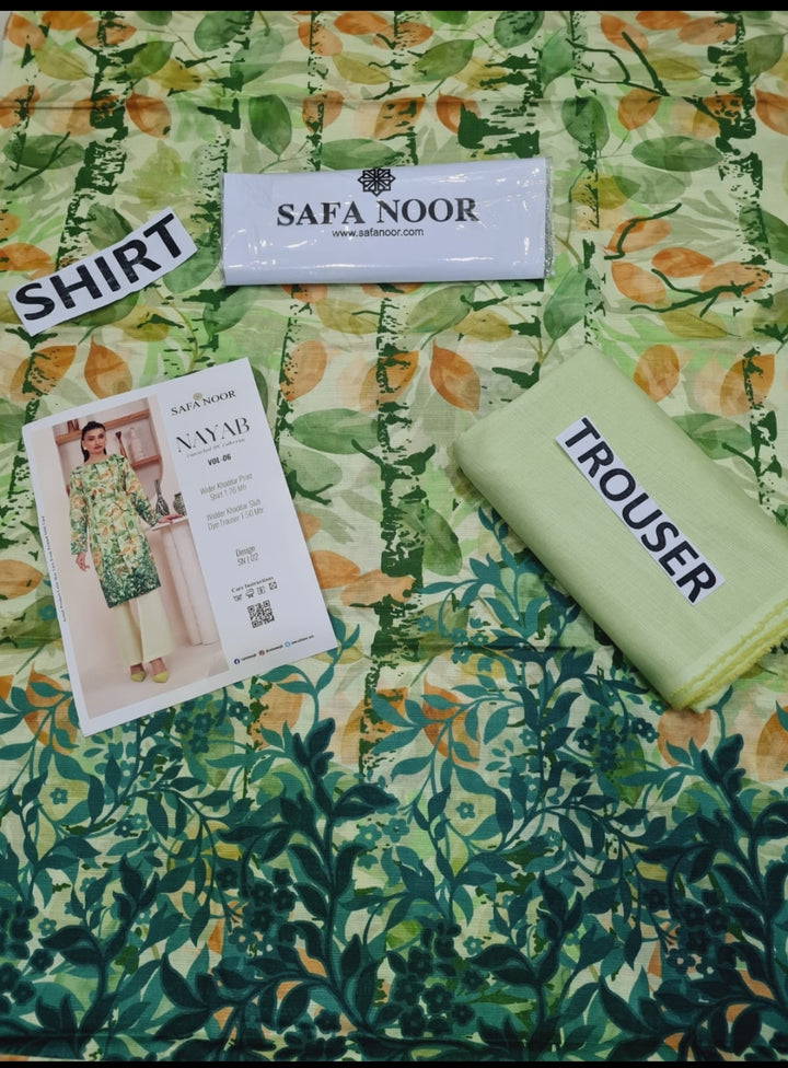 Safa Noor Brand printed Khaddar 2ps.. S2