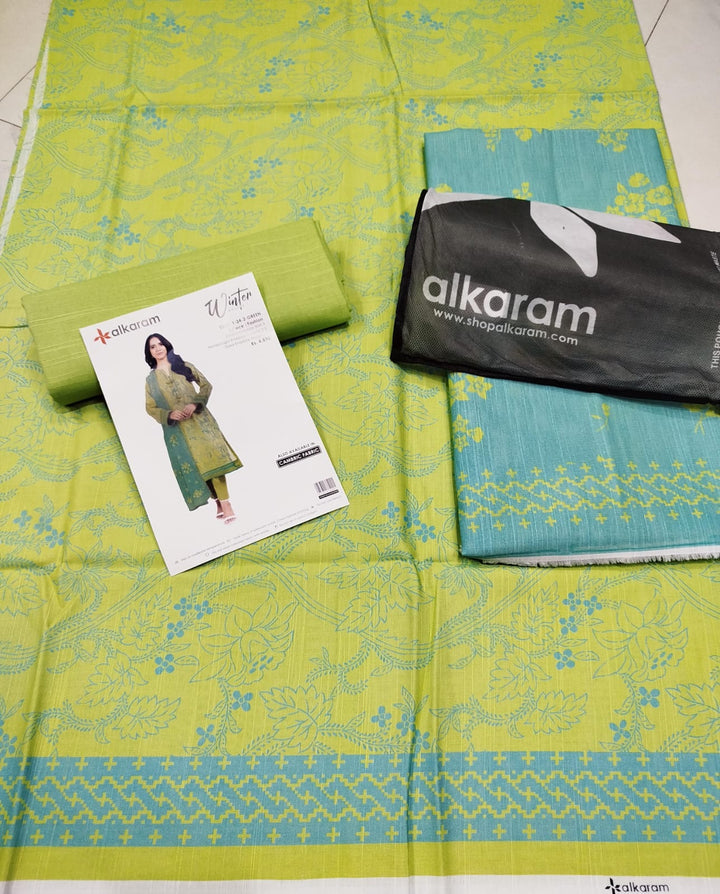 AlKaram Brand printed Khaddar 3ps - S1