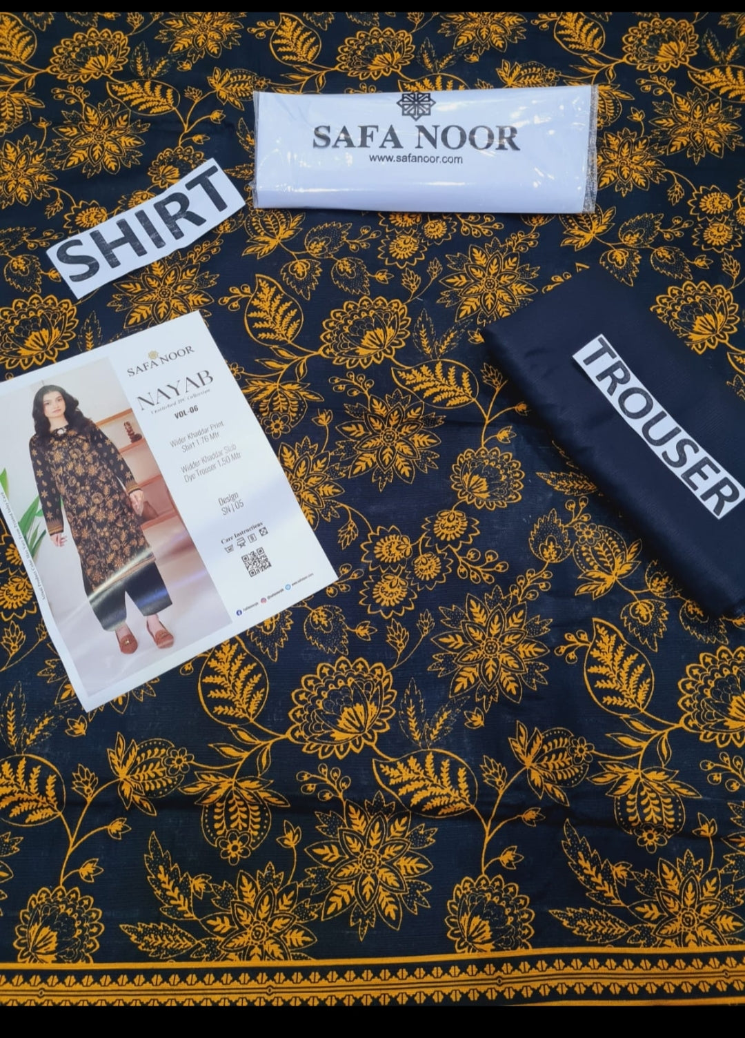 Safa Noor Brand printed khaddar 2ps.. S1