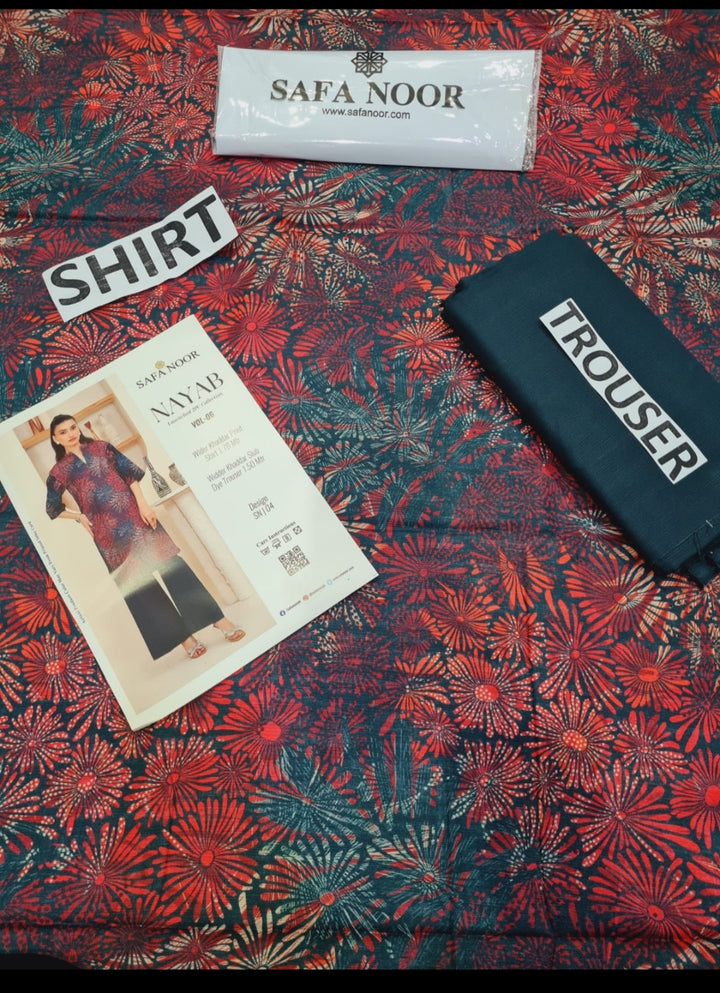 Safa Noor Brand Printed Khaddar 2ps.. S12