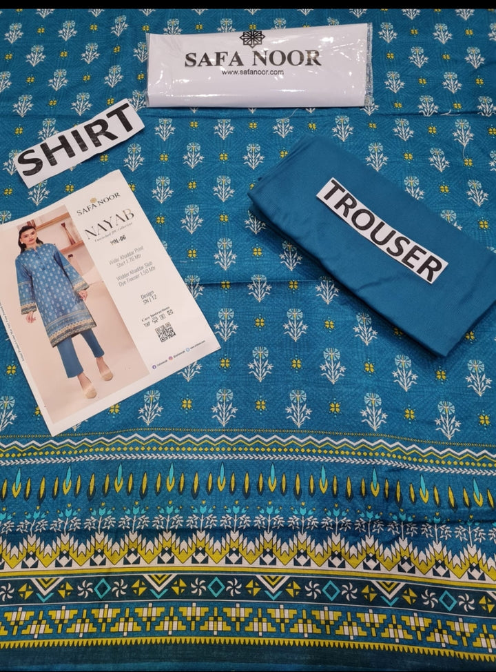 Safa Noor Brand printed Khaddar 2ps.. S10